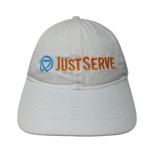 Just Serve Slideback Hat White OSFA Classic Cut Embroidered UltraClub